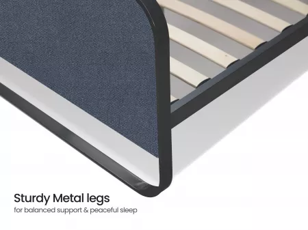 Chloe Queen Size Double Bed in Grey Color